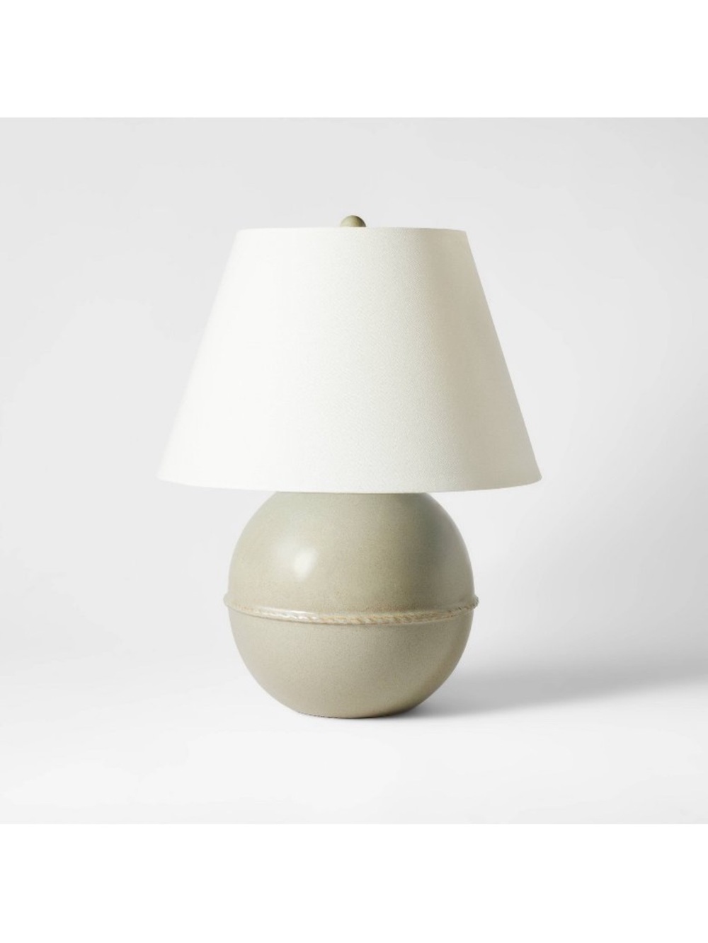 Studio McGee Medium Ceramic Table Lamp with Linen Shade - Picture 3 of 15